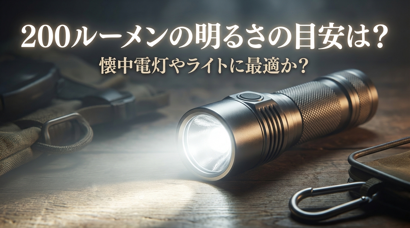 200ルーメンの明るさの目安は？懐中電灯やライトに最適か？
