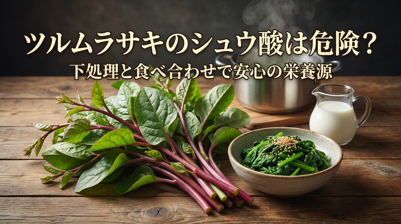 ツルムラサキのシュウ酸は危険?下処理と食べ合わせで安心の栄養源