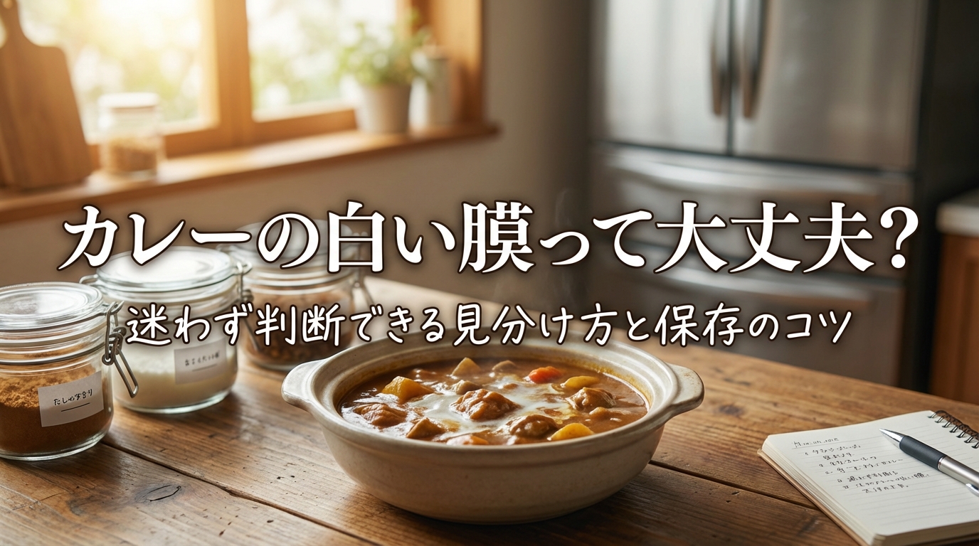 カレーの白い膜って大丈夫？迷わず判断できる見分け方と保存のコツ