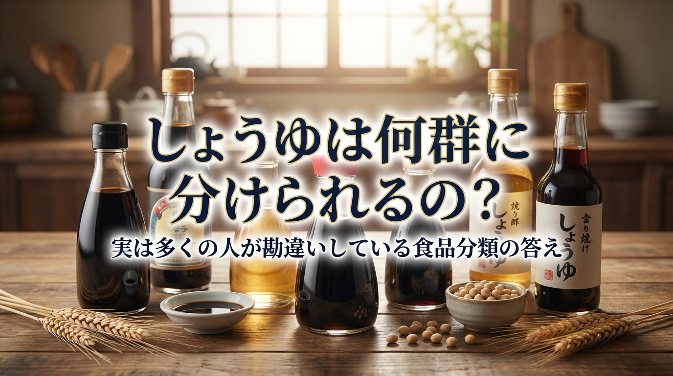しょうゆは何群に分けられるの?実は多くの人が勘違いしている食品分類の答え