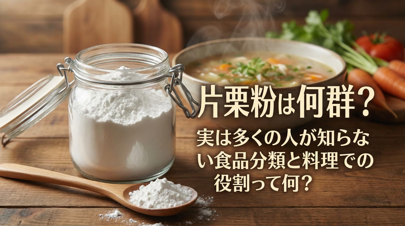 片栗粉は何群?実は多くの人が知らない食品分類と料理での役割って何?