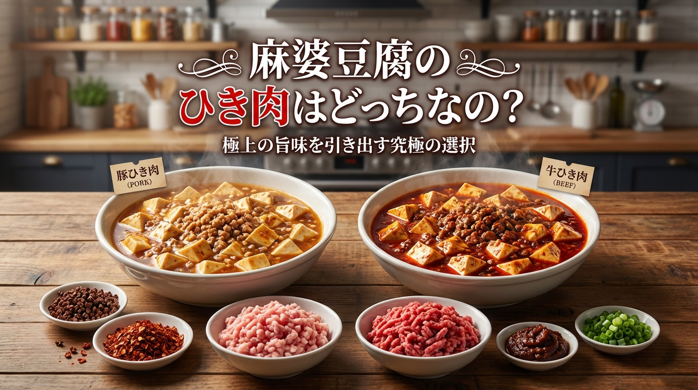 麻婆豆腐のひき肉はどっちなの？極上の旨味を引き出す究極の選択
