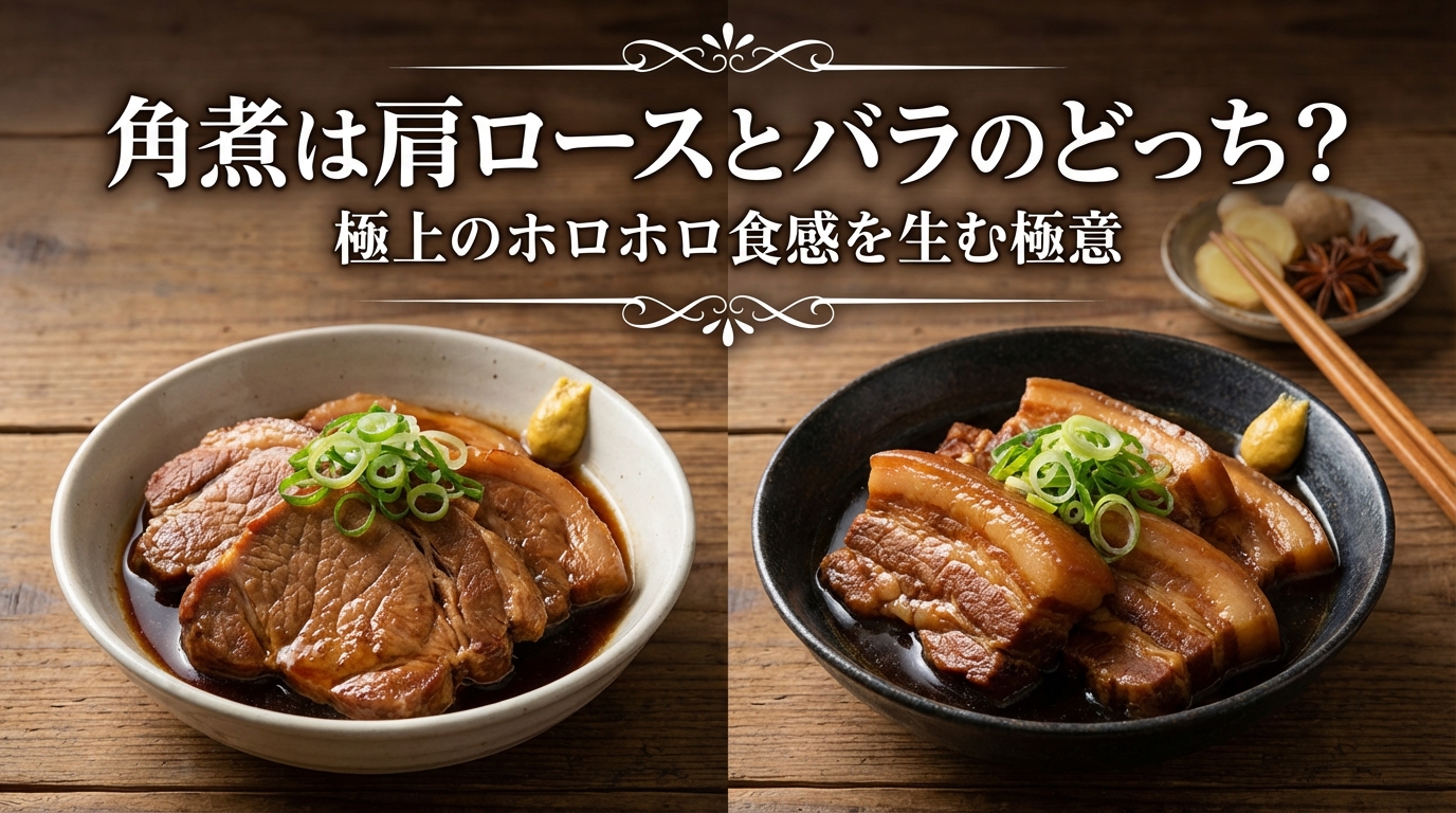 角煮は肩ロースとバラのどっち？極上のホロホロ食感を生む極意とは