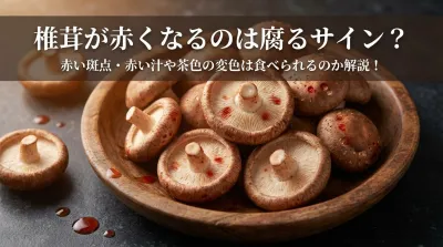 椎茸が赤くなるのは腐るサイン？赤い斑点や赤い汁、茶色の変色は食べられるのか解説