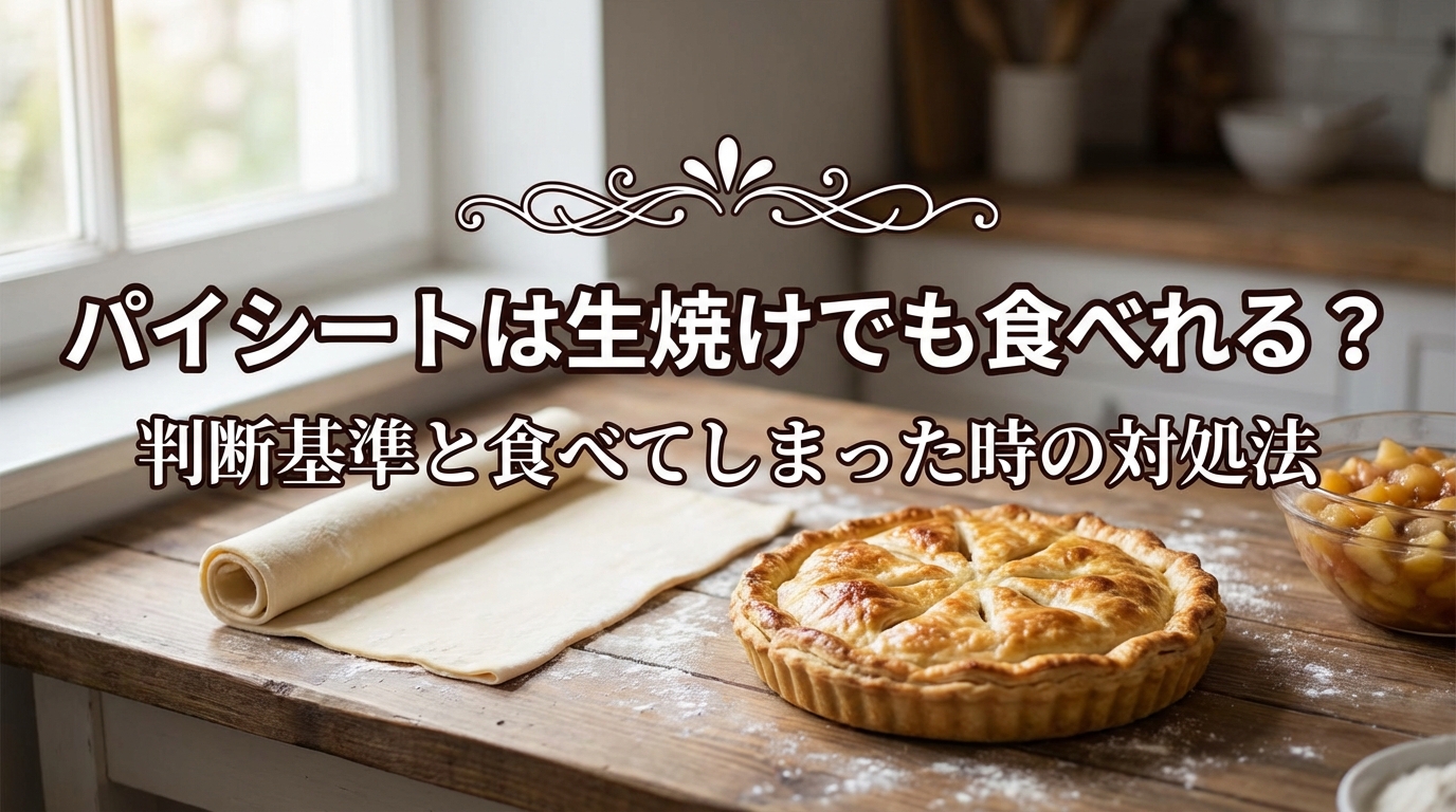 パイシートは生焼けでも食べれる？判断基準と食べてしまった時の対処法とは