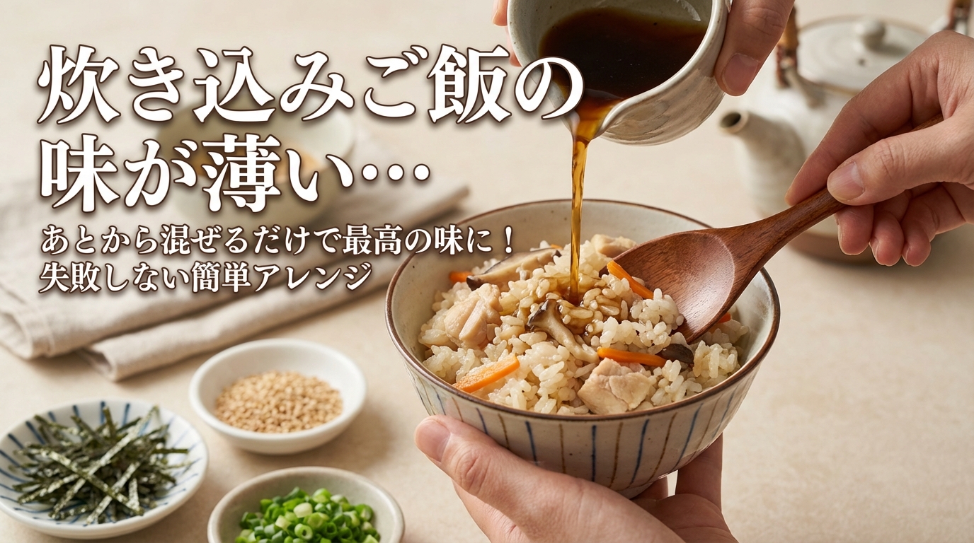 炊き込みご飯の味が薄い…あとから混ぜるだけで最高の味に！失敗しない簡単アレンジ