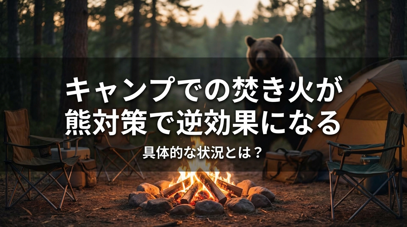 キャンプでの焚き火が熊対策で逆効果になる具体的な状況とは？