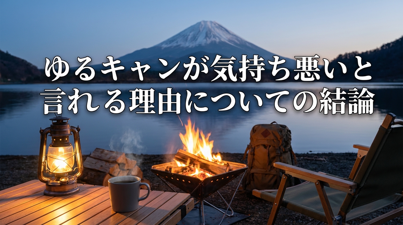 ゆるキャンが気持ち悪いと言われる理由についての結論
