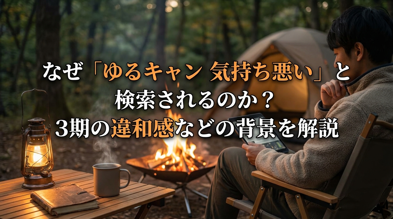 なぜ「ゆるキャン 気持ち悪い」と検索されるのか？3期の違和感などの背景を解説